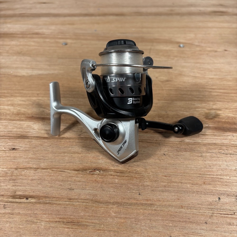 Lews Speed Spin HPB20 Spinning Fishing Reel 3 Bearing 5.1:1 Gear Ratio Silver